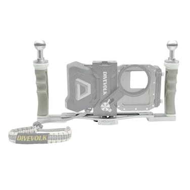 Rigrig AQUANIC Underwater Camera Tray Handheld Stabilizer Tray Bracket for Camera Housing Handle Aluminum Diving Grip for Gopro Divevolk TG56 RX100 V and Other Action Camera Grey