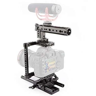 CAMVATE Camera Cage Rig Top Handle Tripod Mount Plate Compatible for Sony PanasonnicBlack 1136