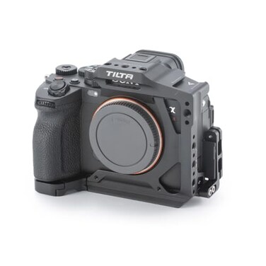 Tilta Half Camera Cage Compatible with Sony a7R V with Mount Accessories via Cold Shoe and 1420 Threads with Locating Pins TAT46HCC Black