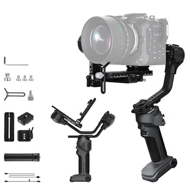 ZHIYUN Crane 4E 3Axis Camera Stabilizer for DSLR and Mirrorless Cameras Camera Gimbal Compatible with CanonNikonSony Native Vertical Shooting Bluetooth Shutter Control Dark Gray