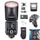 Godox V100F Flash for Fuji CameraRound Head Camera Flash SpeedliteTTL Touch Screen 24G Wireless X System for FujiGodox V1 Upgrade