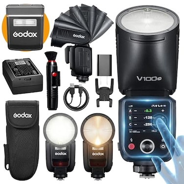 GODOX V100 C Godox Flash for Canon 100Ws TTL Flash for Canon EOS Cameras Touchscreen Control 400FullPowerFlashes 17s Recycle Time 24G Wireless with ExternalFlash
