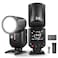 NEEWER Z2PROS 24G TTL Round Head Flash Speedlite Compatible with Sony Wireless Compatible with Godox 76Ws 18000s HSS Upgraded UI TTLM TCM Switch 72V3000mAh Battery 600 Full Power Flash