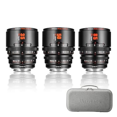 7artisans 35mm50mm85mm T21 Professional Cinema Lens S35 Frame Set Compatible for Fuji XMountfor XS20XT5XH2XT4XH2SXT3XS10Titanium Gray