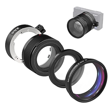IbooloEooEye IbooloEooEye 2in1 Creative 18mm HD Wide Angle 10x Macro Additional Lens Set for Sony ZV1Sony ZV1 Camera with Extension TubeBayonet Mount Lens AdapterDrawstring Pocket