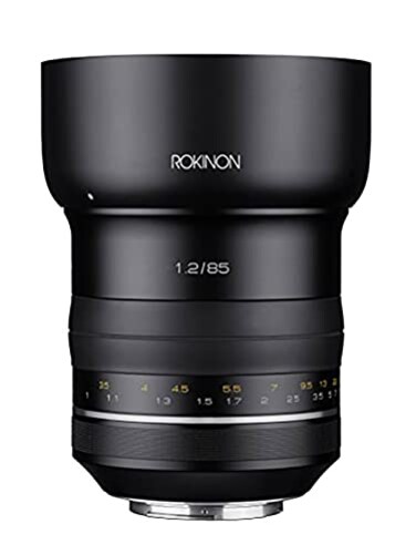 Rokinon Special Performance SP 85mm f12 High Speed Lens for Canon EF with Builtin AE Chip Black