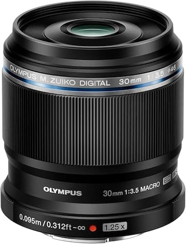 Olympus M Zuiko Digital ED 30mm F35 Macro Lens Suitable for All MFT Cameras OMD Pen Models Panasonic GSeries Black