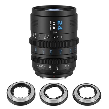 SIRUI VP1 Vision Prime 1 T14 Full Frame Cine Lens 24mm Manual Focus Cinema Lens with PreInstalled E Mount Interchangeable RFZL Mounts Black