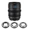 SIRUI VP1 Vision Prime 1 T14 Full Frame Cine Lens 50mm Manual Focus Cinema Lens with PreInstalled E Mount Interchangeable RFZL Mounts Black