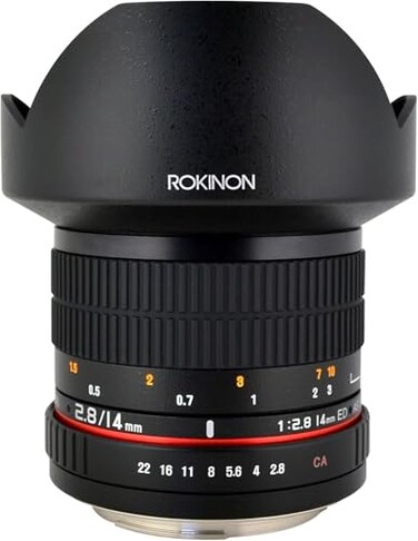 Rokinon FE14MC 14mm F28 Ultra Wide Lens for Canon Black