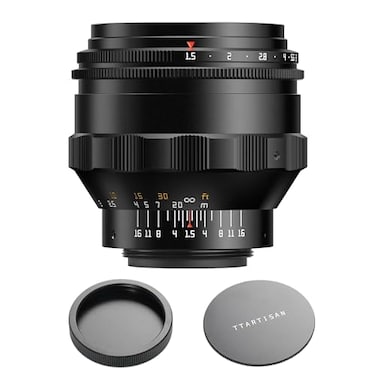 TTArtisan 75mm F15 Swirly Bokeh Full Frame Camera Lens Large Aperture Lens Compatible with M42 Mount Camera Lens Black