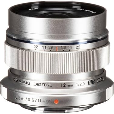 OM SYSTEM Olympus MZuiko Digital ED 12mm F20 Silver for Micro Four Thirds System Camera Compact Wide Angle Lens for Starry Sky and Landscape