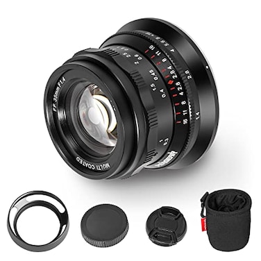 PERGEAR 35mm F14 FullFrame Manual Focus Lens Compatible with FullFrame LMount Mirrorless Cameras T TL TL2 CL DCS5 DCS1H DCS1R DCS1 DCBS1H an fp fpL Black