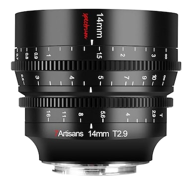 7artisans 14mm T29 Large Aperture 270Focus Stroke FullFrame 114UltraWideAngle Spectrum Cine Lens Compatible for Sigma FP for Panasonic S1 S1H S5 Leica SL SL2 Black
