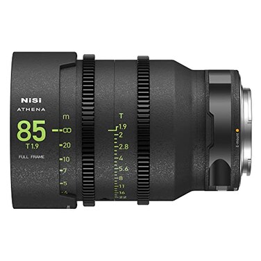 NiSi Athena Prime 85mm T19 Full Frame Cinema Lens E Mount Compatible with Sony DropIn Filter MicroContrast Control Soft Bokeh Uniform Weight UltraLow Chromatic Aberration and Quality Image