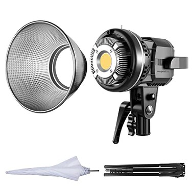 GVM Great Video Maker GVM 80W CRI97 5600K Dimmable LED Video Lights with Bowens Mount Kit Continuous Output Lighting Spotlight for YouTube Vlog Wedding Photography Shooting Light with Reflector