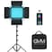 GVM Great Video Maker GVM RGB LED Video Light 800D Studio Light with APP Control Lighting Kit Photography Light 1 Pack with 8 Kinds Scene Lights 32005600K CRI 97 LED Panel Light for YouTube Studio Vid