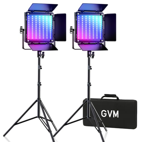 جي في إم غريت فيديو ميكر Gvm Great Video Maker Gvm 800d Rgb Led Video Light 2pcs Video Lighting Kit 40W