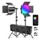 NEEWER Upgraded 660 PRO II RGB LED Video Light with App Control Tripod Stand Kit 2 Pack 50W1 Min DimmingCRI9732005600K for Game Streaming YouTube Studio Bluetooth