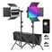 NEEWER Upgraded 660 PRO II RGB LED Video Light with App Control Tripod Stand Kit 2 Pack 50W1 Min DimmingCRI9732005600K for Game Streaming YouTube Studio Bluetooth