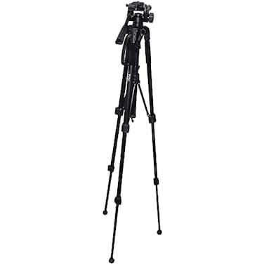 Vivitar 57Inch Tripod Three Way Fluid Pan Head Quick Release Mount Supports up to 5 Pounds of Weight VIVVPT2457 Blackstandard
