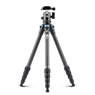 SIRUI AM225 Camera Tripod Carbon Fiber Tripod 5Sections Travel Lightweight Small Tripod with B00K Ball HeadBlack