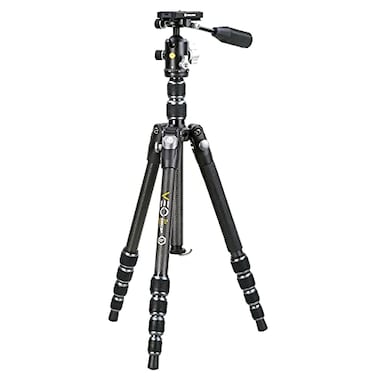 Vanguard VEO3T235CBP Carbon Fiber Travel Tripod with Ball Head Removeable Pan Handle and Quick Shoe with Builtin Smartphone Holder