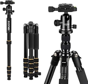 ZOMEi Camera Tripod 62 Light Weight DSLR Tripod with Ball Head Quick Release Plate and Carrying Case Aluminum Tripod