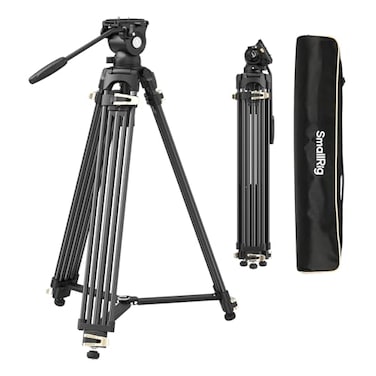 SmallRig AD01S Video Tripod 74 Heavy Duty Tripod with Pan and Tilt Fluid Head DualMode Quick Release Plate Load up to 132lb 6kg for DSLR Camcorder Cameras