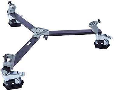 Manfrotto 114 CineVideo Deluxe Dolly for 117X Tripod with 5Inch Wheels Replaces 3067Black