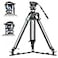 SIRUI SQ75VHS10 Carbon Fiber Tripod 717 Video Tripod with Professional Video Fluid Head 7Step Counterbalance 4Step TiltPan Damping Adjust Rapid Setup for Camera Max Load 10kg22lb