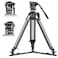 SIRUI SQ75VHS10 Carbon Fiber Tripod 717 Video Tripod with Professional Video Fluid Head 7Step Counterbalance 4Step TiltPan Damping Adjust Rapid Setup for Camera Max Load 10kg22lb
