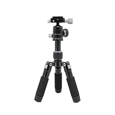 foldio foldable studio Tripod 50V LowProfile Mini Tripod for Camera and iPhone Tabletop Travel Compact Tripod with Pan Handle Aluminum Alloy Compatible with DSLR Smartphones 20 Inch Max Height
