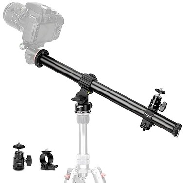 Koolehaoda 165 Tripod Extension Arm Horizontal Centre Column Extension Boom 28mm Tube with 360 Rotatable Rotating Base for Overhead Photography Macro Shooting Load up to 22lbs
