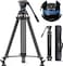 SIRUI AM25S Video Tripod 748 Professional Heavy Duty Tripod with Adjustable Damping Fluid Head for Camcorder Cameras DSLR 360 Pan 9075 Tilt Quick Release Plate Max Load 220lb