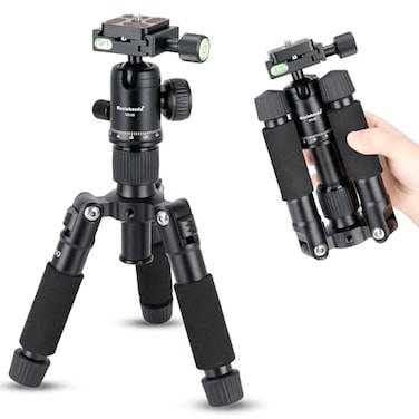 Koolehaoda Compact Mini Tripod 20 Desktop Tripod with 360 Ball Head Aluminum Portable Small Tabletop Tripod Stand for DSLR Camera Video Camcorder Phone Load up to 11lb Black