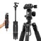SIRUI Lightweight Carbon Fiber Travel Tripod 6kg Load Capacity Compact Camera Support with Carry Bag Portable for DSLR Mirrorless Cameras Max Height 54 for Hiking Vacation Vlogging
