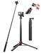 ULANZI Select 57in Extendable Selfie Tripod for Action Cameras ULANZI Go Quick II Long Action Camera Stick Tripod Quick Release Adapter Vlog Handle Grip for GoPro Hero Series