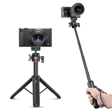 ULANZI MT73 Extension Pole Tripod Mini Selfie Stick Tripod Stand Handle Grip for Webcam Canon G7X Mark III Sony ZV1 RX100 VII A6400 A6600 Cameras Vlogging