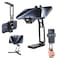 NEEWER Phone Tripod Mount with Cold Shoes Metal Smartphone Tripod Adapter Compatible with iPhone Multi Angle Tri Fold Cell Phone Holder Handheld Phone Grip for Streaming Vlog SP04