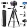 UBeesize 74 Camera Tripod with Phone Holder and Remote Heavy Duty Tripod Stand with Portable Bag for Phone and Camera Compatible with DSLR Cameras Cell Phones Spotting Scopes and Binoculars