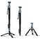 SIRUI 758 Monopod with Feet Professional Aluminum Travel Monopod for Cameras with Quick Release Plate Max Load 33lbs Compatible with Sony Canon Nikon DSLR Camera AM404FLQC55
