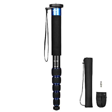Koolehaoda 6Section Monopod Compact Portable Photography Aluminum Alloy Unipod Stick Max Load 10kg 22lbs Folding Size is only 15inch K266 Blue