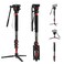 Avella CD324 Carbon Fiber Video Monopod Kit with Fluid Head and Removable feet 71 Inch Max Load 132 LB for Canon Nikon Sony Olympus Panasonic DSLR Camera