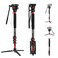 Avella CD324 Carbon Fiber Video Monopod Kit with Fluid Head and Removable feet 71 Inch Max Load 132 LB for Canon Nikon Sony Olympus Panasonic DSLR Camera