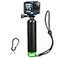 MiPremium Waterproof Floating Hand Grip Compatible with GoPro Hero 12 11 10 9 8 7 6 5 4 3 2 1 Session Black Silver Camera Handler Handle Mount Accessories Kit for Water Sport and Action Cameras Green