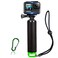 MiPremium Waterproof Floating Hand Grip Compatible with GoPro Hero 12 11 10 9 8 7 6 5 4 3 2 1 Session Black Silver Camera Handler Handle Mount Accessories Kit for Water Sport and Action Cameras Green