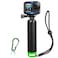 MiPremium Waterproof Floating Hand Grip Compatible with GoPro Hero 12 11 10 9 8 7 6 5 4 3 2 1 Session Black Silver Camera Handler Handle Mount Accessories Kit for Water Sport and Action Cameras Green