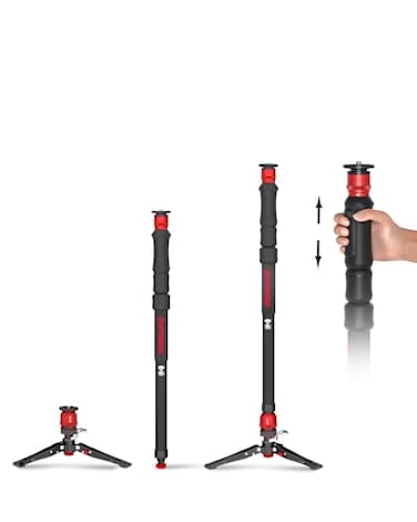 IFOOTAGE 59 Monopod with FeetCobra 3 Strike A150SProfessional Travel Camera MonopodPedal Lock BaseOneClick Designfor VCR DSLR Nikon SonyMaxLoad 11lbs5KG