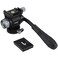 LEFTFOTO Mini Tripod Fluid Head Pan Tilt Head with Panoramic Ball Head and Arca Swiss Quick Release Platefor Camera TripodCompact Video Slide Rail and DSLR Cameras
